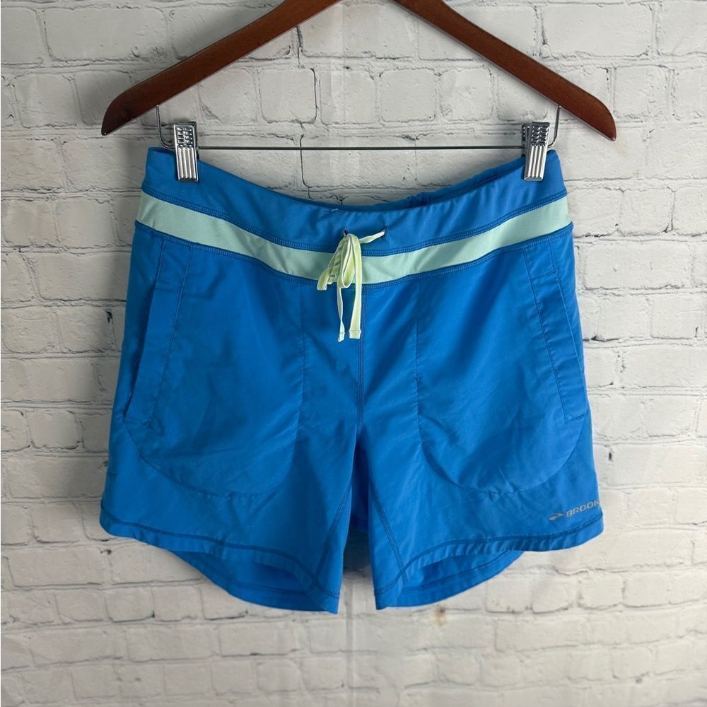 Brooks Sky Blue Athletic Shorts Medium